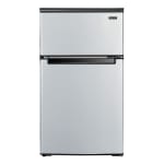 Magic Chef Mini Fridge, 3.1 Cu Ft with Top Freezer, Stainless Steel